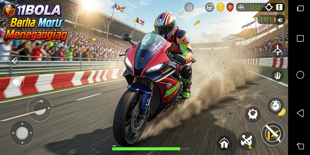 Gameplay balapan motor yang seru dan menantang di 11BOLA.