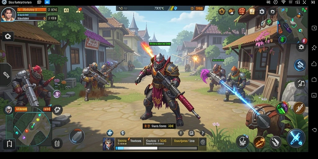 Screenshot utama menampilkan aksi seru gameplay SLG.