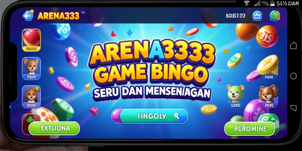Tampilan gameplay utama ARENA333 dengan suasana Bingo yang seru.