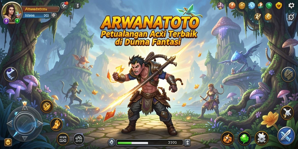 Tampilan gameplay ARWANATOTO yang mendebarkan dengan aksi seru.