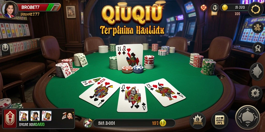 Tampilan menarik dari gameplay QiuQiu di BROBET77.