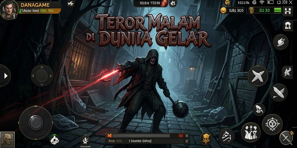 Screenshot DANAGAME menampilkan momen seram yang mendebarkan.
