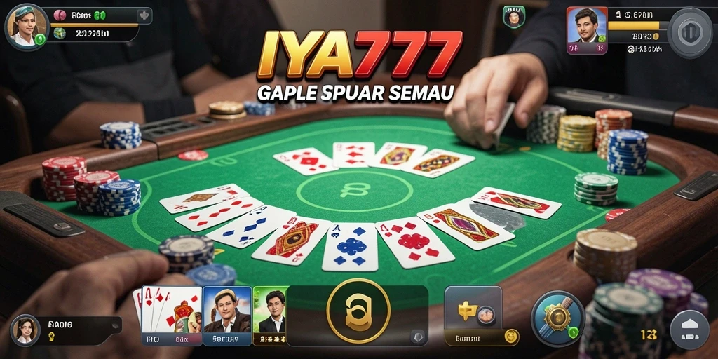 Tampilan gameplay Gaple yang seru dan menantang di IYA777.