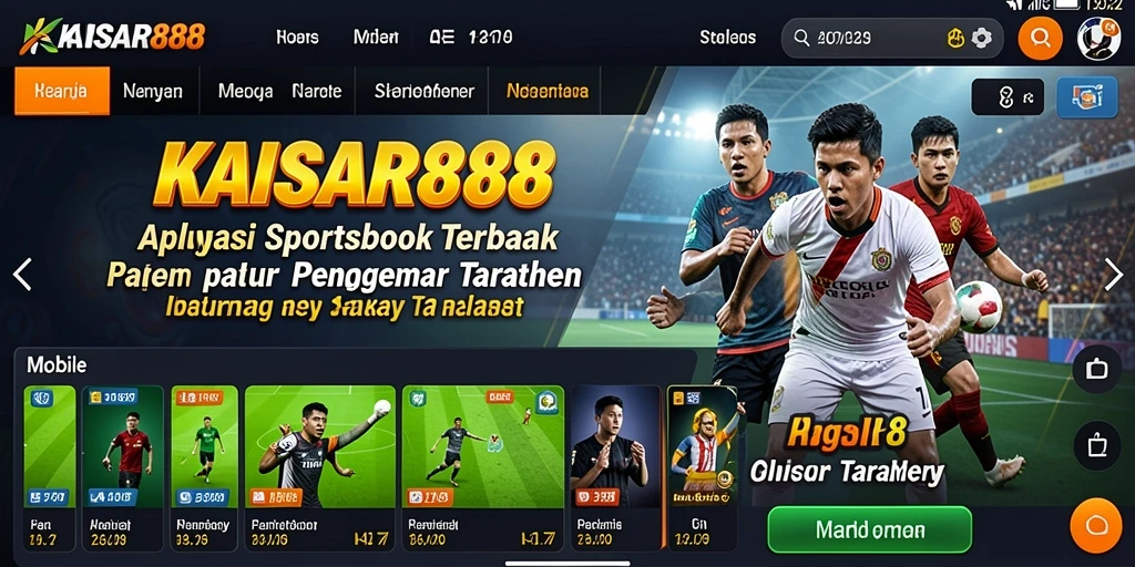 Tampilan antarmuka KAISAR888 yang menarik untuk taruhan olahraga.