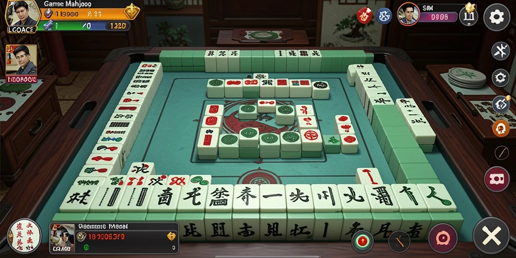 Menggambarkan momen menegangkan dalam permainan Mahjong LGOACE.
