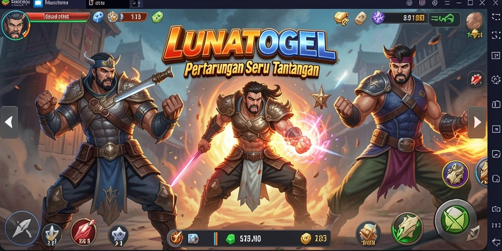 Tampilan seru dari pertarungan di LUNATOGEL yang mendebarkan.