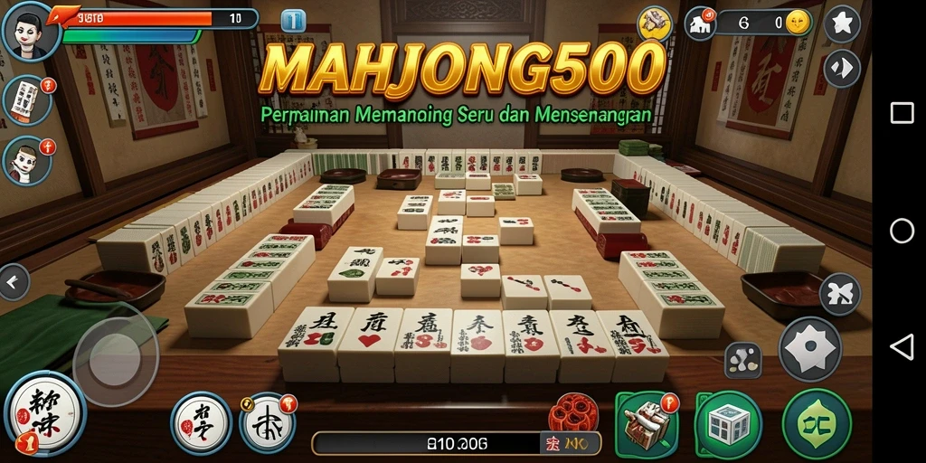 Tampilan gameplay memancing di MAHJONG500 yang menakjubkan.