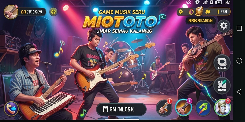Tampilan gameplay MIOTOTO yang penuh warna dan menarik.