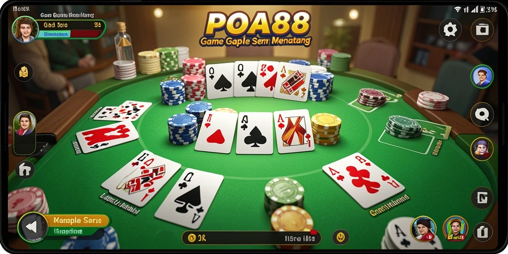 Screenshot gameplay Gaple yang mengasyikkan di POA88.