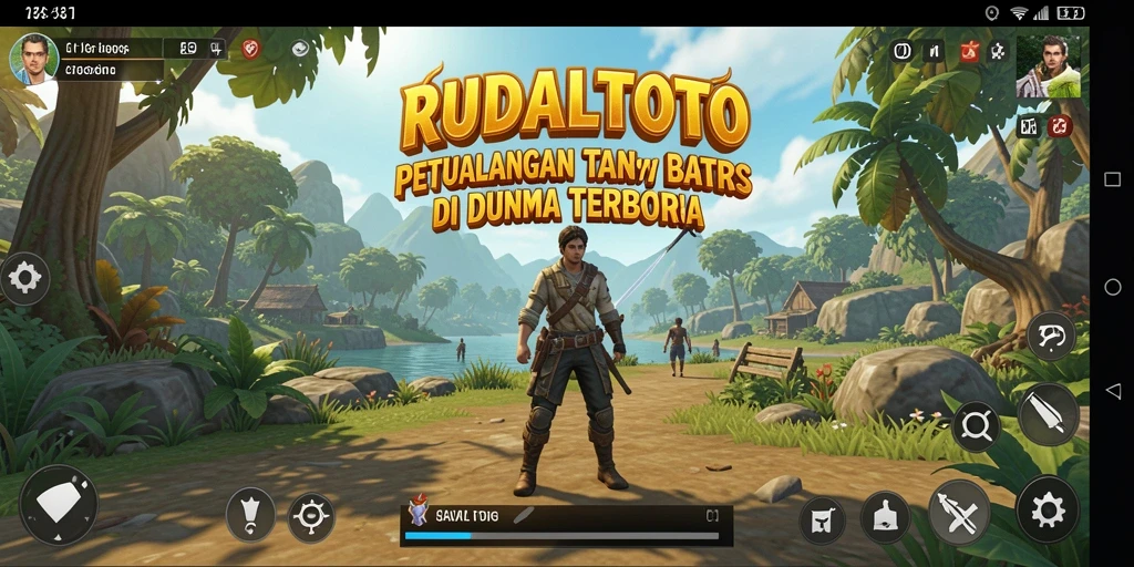 Screenshot gameplay RUDALTOTO menampilkan petualangan dalam dunia terbuka.
