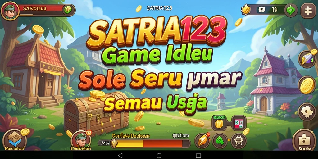 Tampilan gameplay SATRIA123 dengan karakter yang beraksi dalam mode Idle.